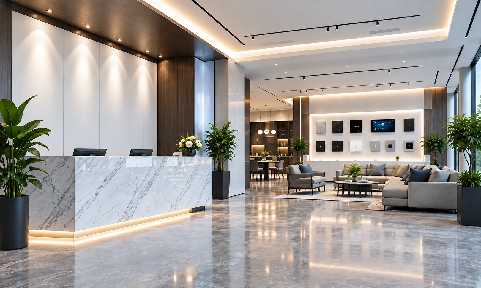 GSL Smart showroom and factory reception