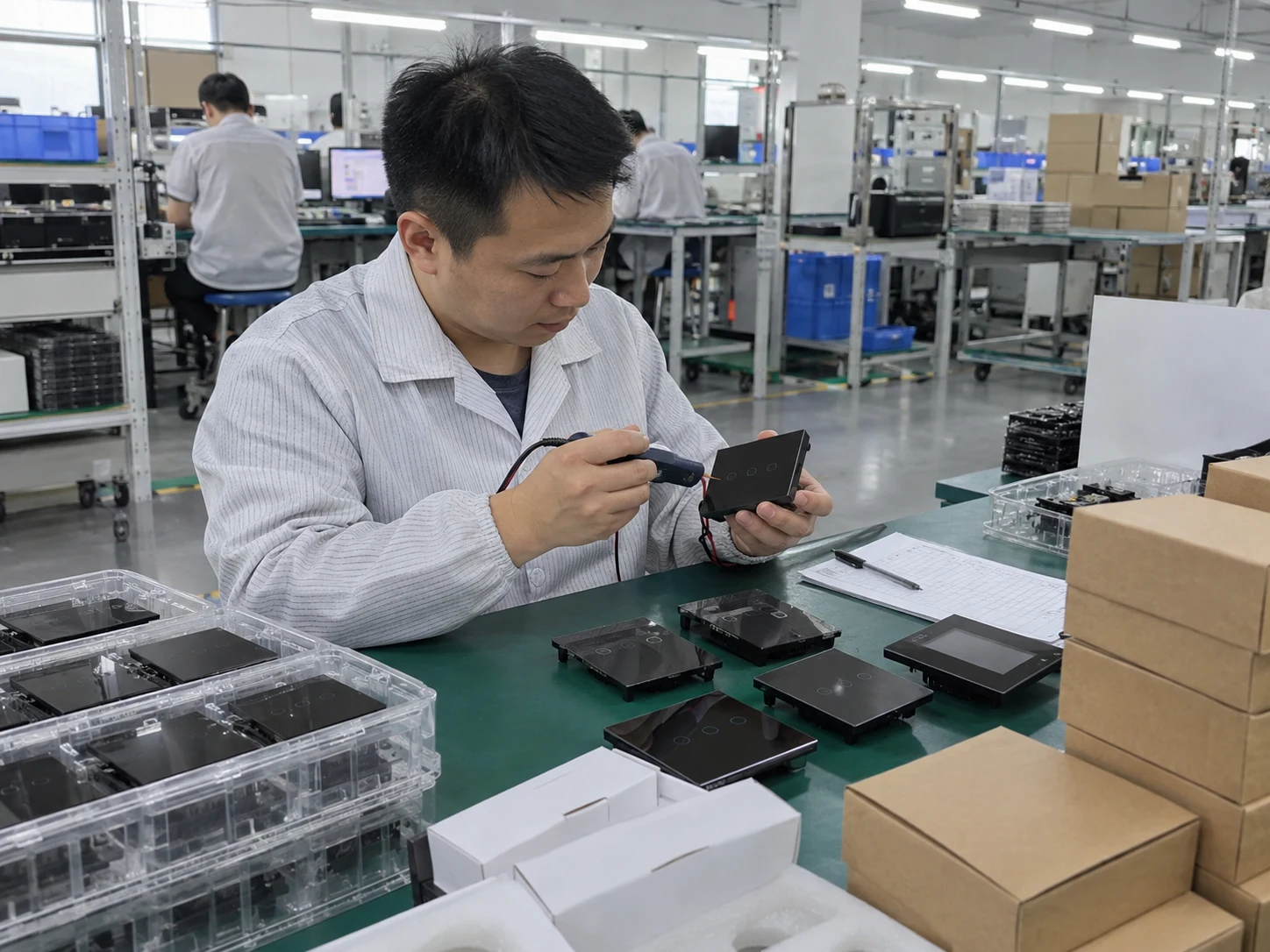 GSL SMART support technician testing a product