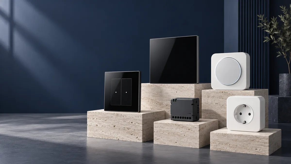 Smart-control product family on stone plinths